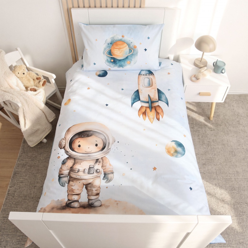 Detské obliečky Herding babybest Malý astronaut 100x135 cm