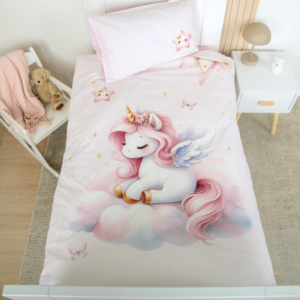 Dětské povlečení Herding babybest Jednorožec 100x135 cm