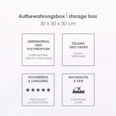 Skládací úložný box na hračky babybest Stavba 30x30x30 cm