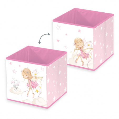 Skladací box na hračky babybest Malá víla 30x30x30 cm