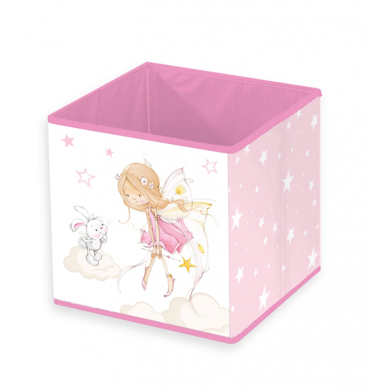Skladací box na hračky babybest Malá víla 30x30x30 cm