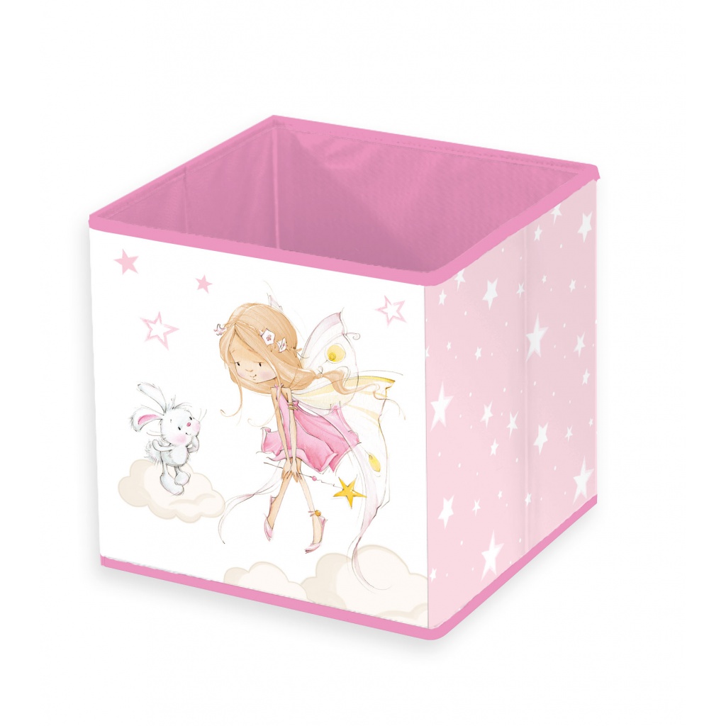 Skladací box na hračky babybest Malá víla 30x30x30 cm
