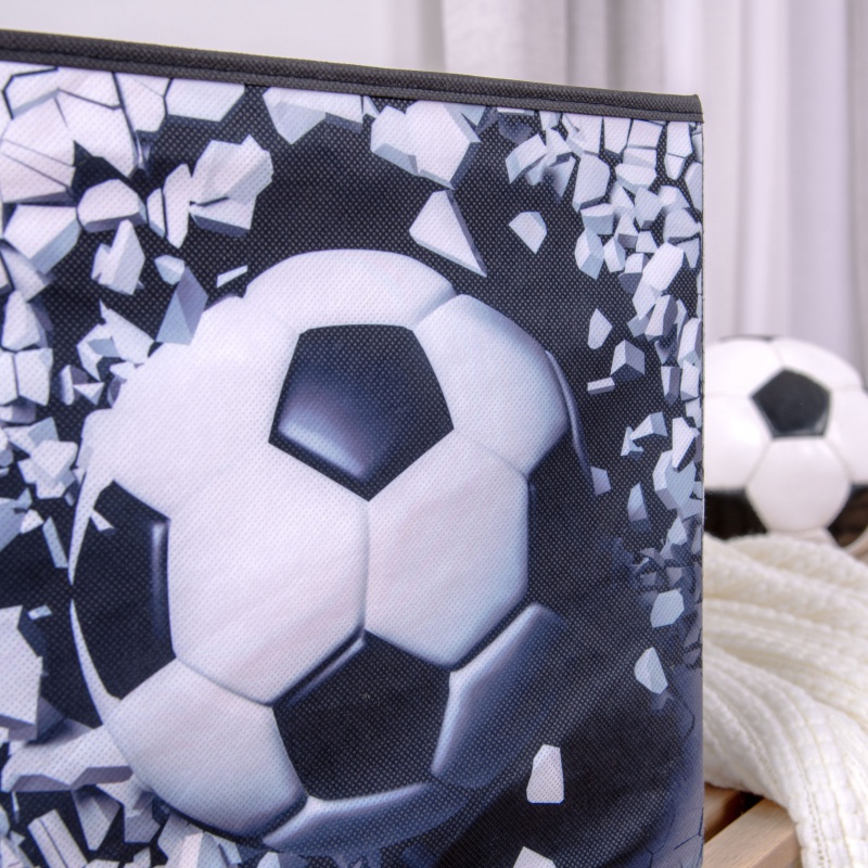 Skládací úložný box s fotbalovým míčem 3D 30x30x30 cm