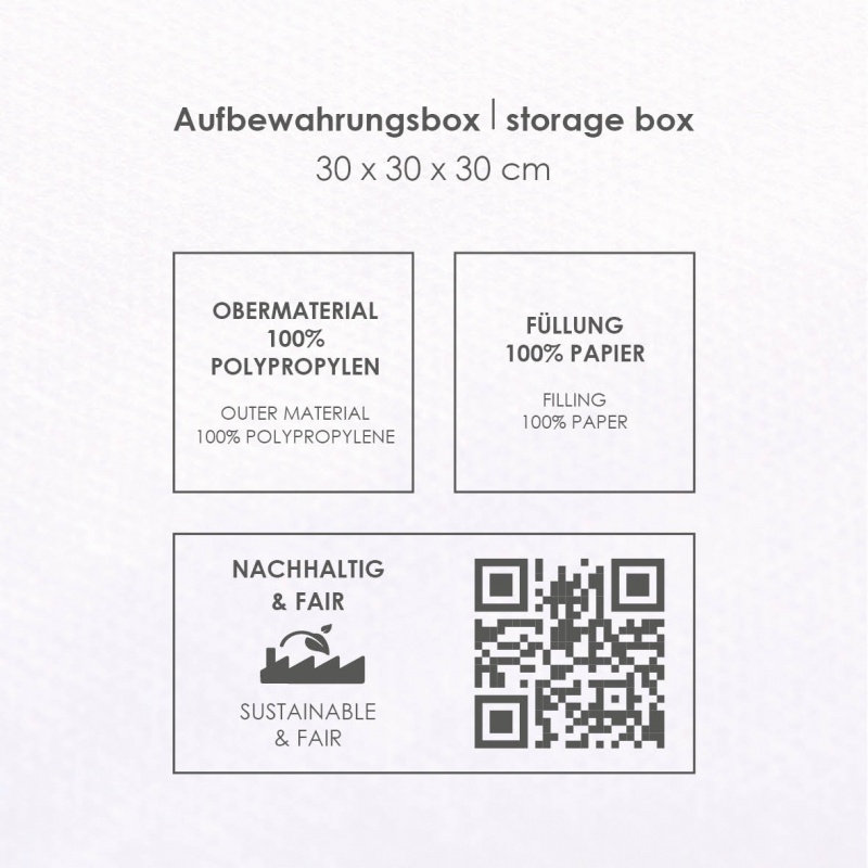 Skládací úložný box s fotbalovým míčem 3D 30x30x30 cm
