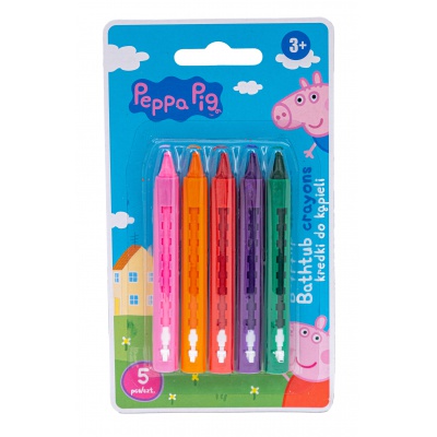 Voskovky do vane pre deti Peppa Pig, 5 farieb, zmývateľné