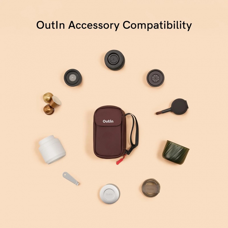 Puzdro na kávové kapsule Outin Gear Pouch na 12 kapsúl, Amber Brown