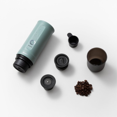 Prenosný kávovar na espresso s ohrevom vody Outin Nano 2, Forest Green