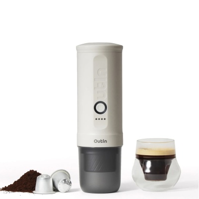 Prenosný kávovar na espresso s ohrevom vody Outin Nano 2, Pearl White