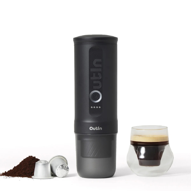 Prenosný kávovar na espresso s ohrevom vody Outin Nano 2, Space Grey