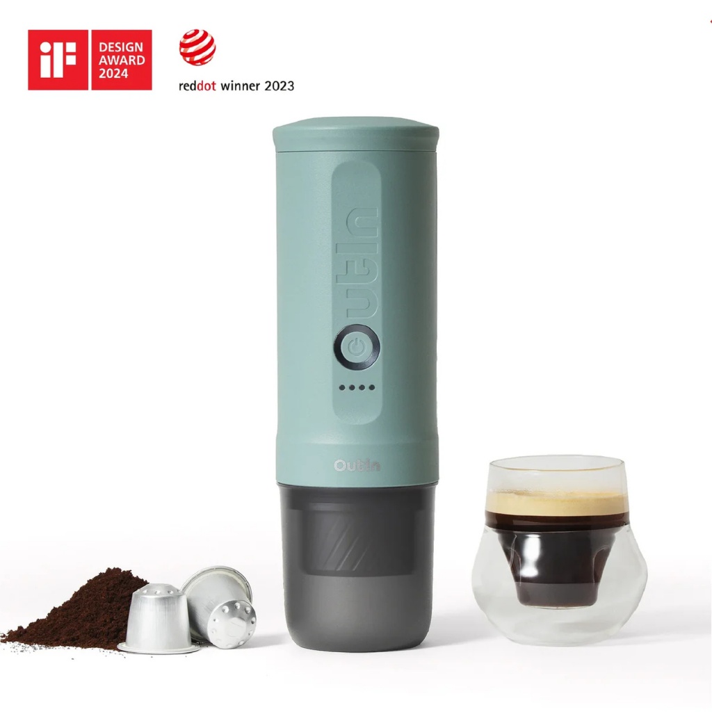 Prenosný kávovar na espresso s ohrevom vody Outin Nano 2, Space Grey
