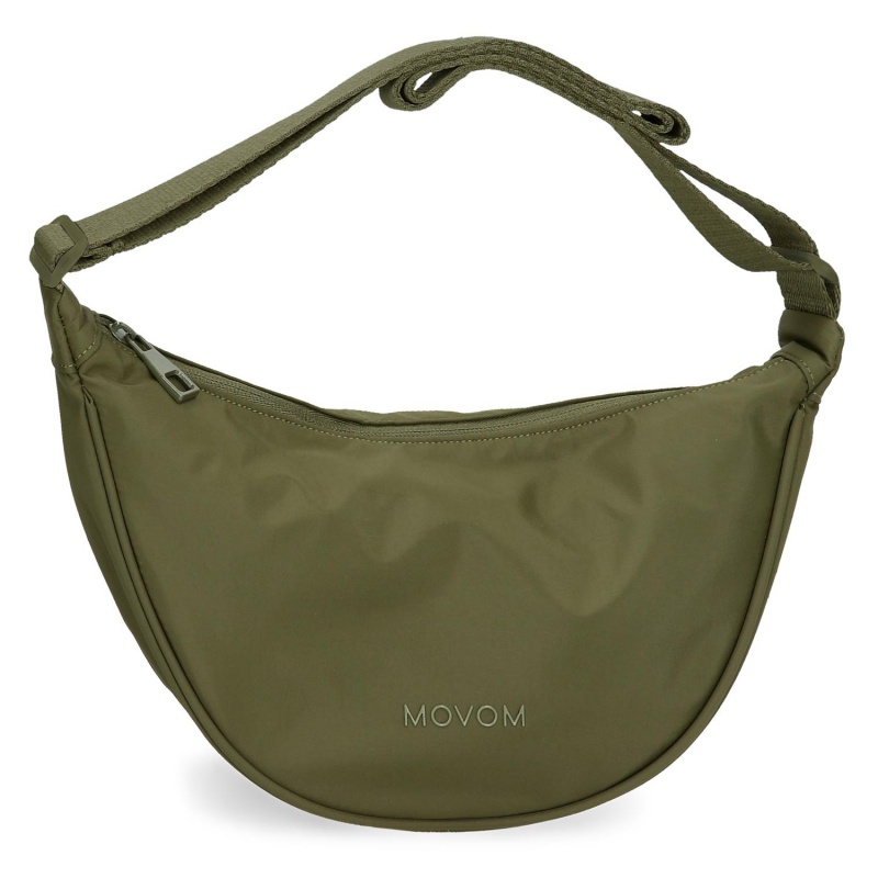 Crossbody kabelka Movom Newark zelená polmesiac 32 x 17 x 9 cm