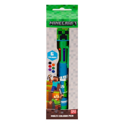 Šestibarevné pero Minecraft s ozdobnou koncovkou