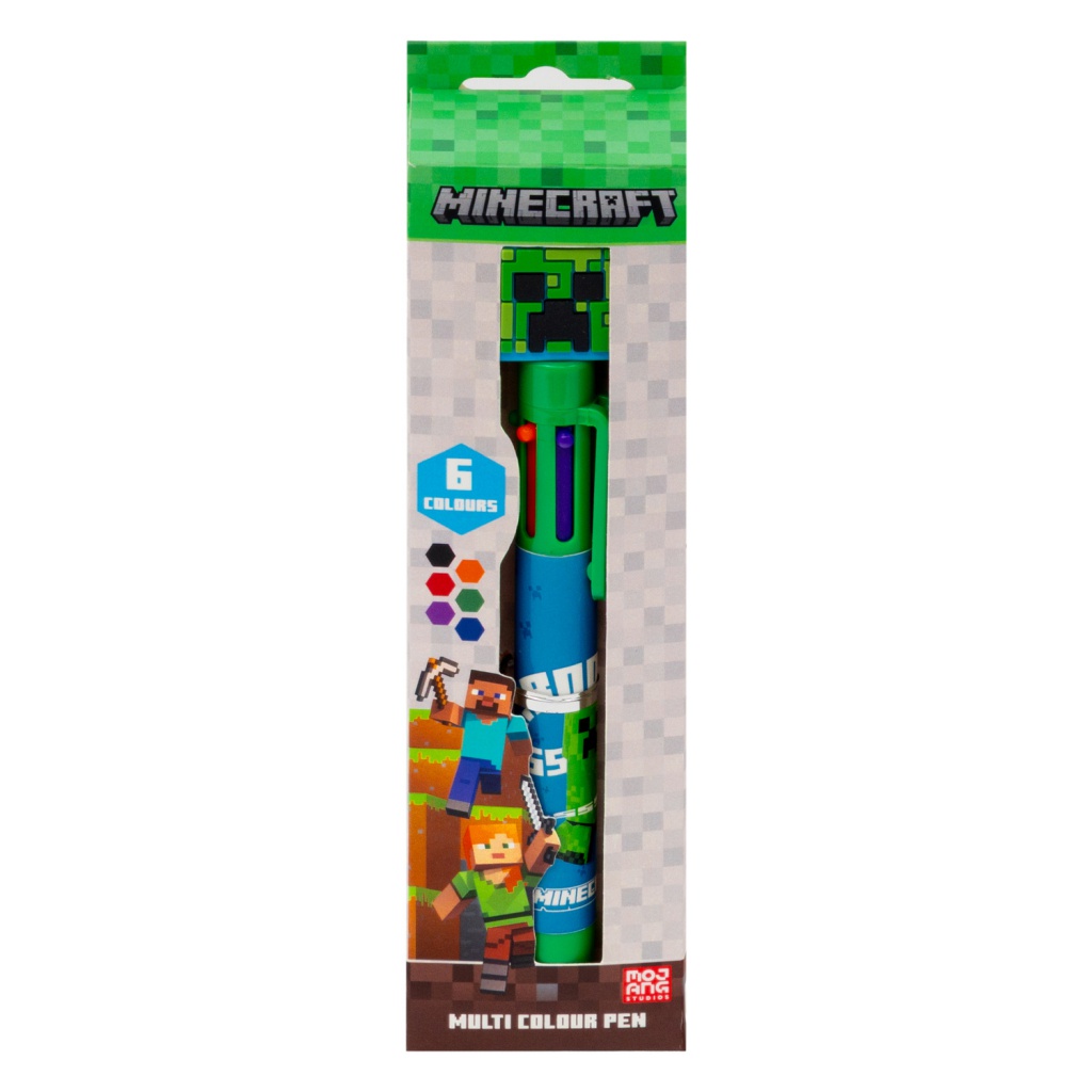 Šestibarevné pero Minecraft s ozdobnou koncovkou