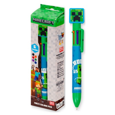 Šestibarevné pero Minecraft s ozdobnou koncovkou