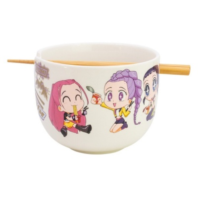 Miska na ramen s paličkami KPop Demon Hunters 460 ml keramická
