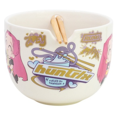 Miska na ramen s paličkami KPop Demon Hunters 460 ml keramická