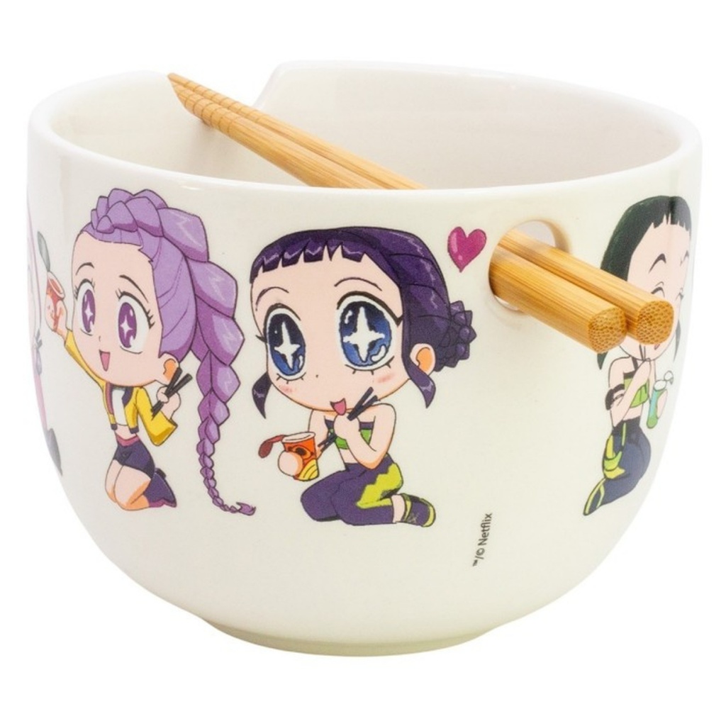 Miska na ramen s paličkami KPop Demon Hunters 460 ml keramická