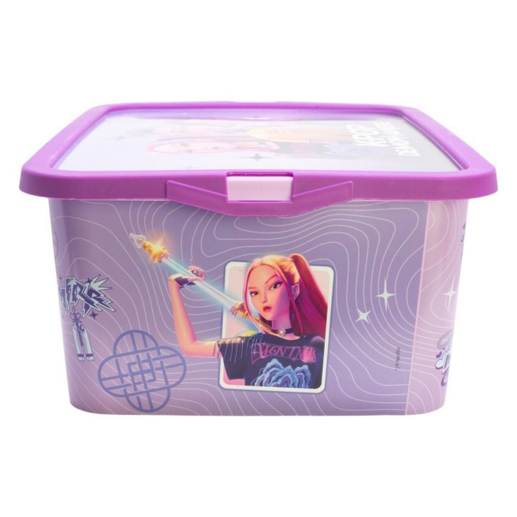 Úložný box KPop Demon Hunters Huntrix 13 l fialový s vekom