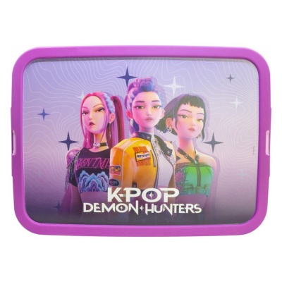 Velký úložný box KPop Demon Hunters Huntrix 23 l fialový s víkem