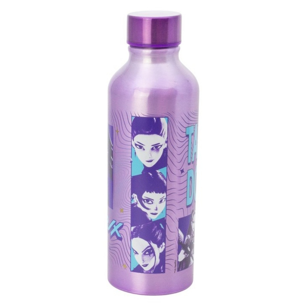 Fľaša na vodu KPop Demon Hunters s objemom takmer 1 liter je praktická opakovane použiteľná fľaša na celý deň. Hodí sa do školy,