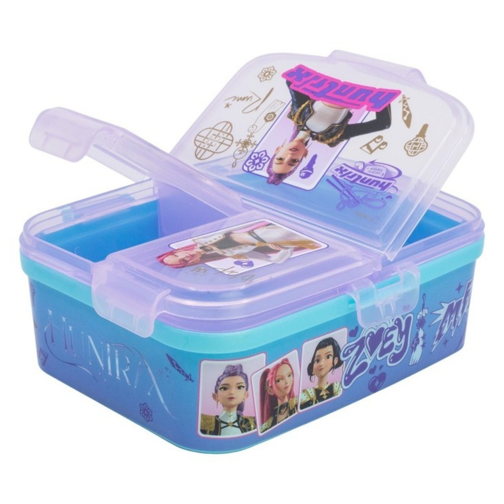 Delený box na desiatu KPop Demon Hunters XL 1400 ml 4 priehradky