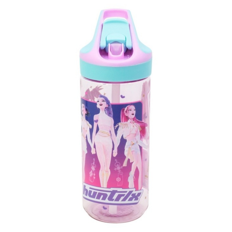Fľaša na vodu so slamkou KPop Demon Hunters 620 ml Huntrix bez BPA