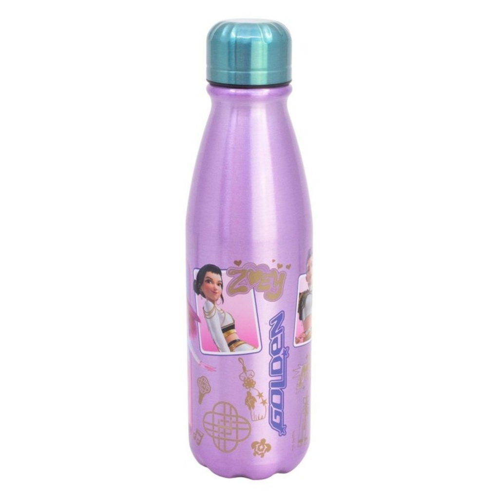 Hliníková fľaša na vodu KPop Demon Hunters 600 ml fialová Huntrix