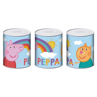Kovová pokladnička Peppa Pig 10 x 10 x 12 cm pre deti