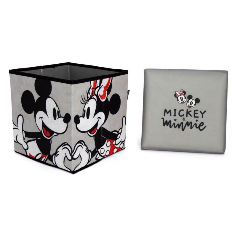 Skladací úložný box na hračky a taburetka Minnie Mouse 30 x 30 cm