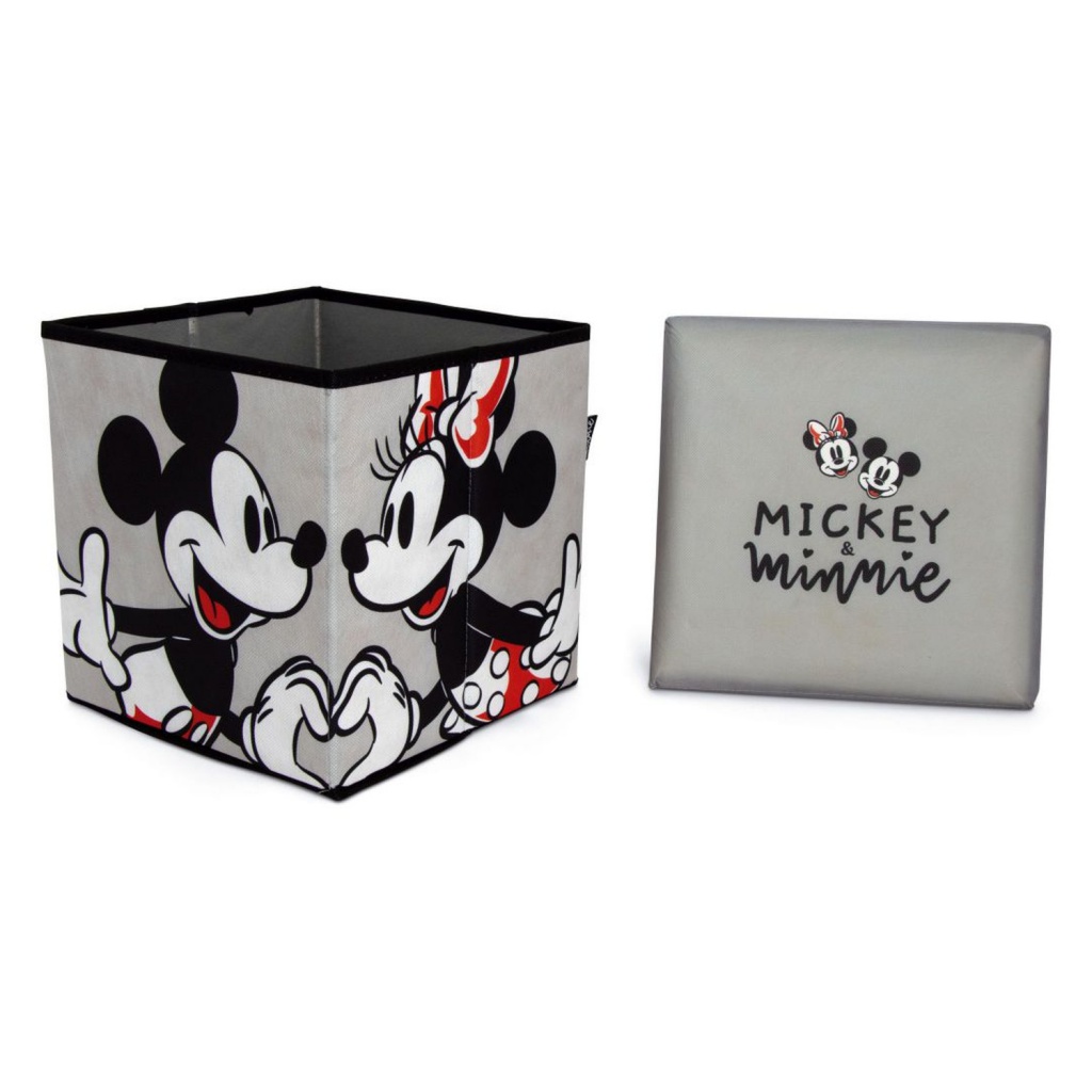 Skladací úložný box na hračky a taburetka Minnie Mouse 30 x 30 cm
