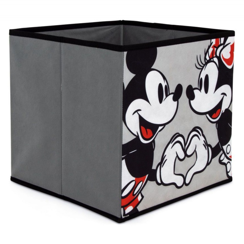 Skládací úložný box do regálu Minnie a Mickey Mouse 31 x 31 cm