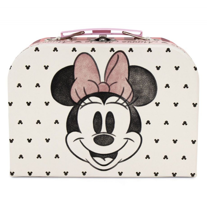Kartonový úložný kufřík Minnie Mouse 19 x 14 cm s rukojetí