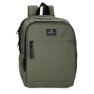 Batoh na notebook 13,3" Pepe Jeans Dudley zelený 37 cm do práce