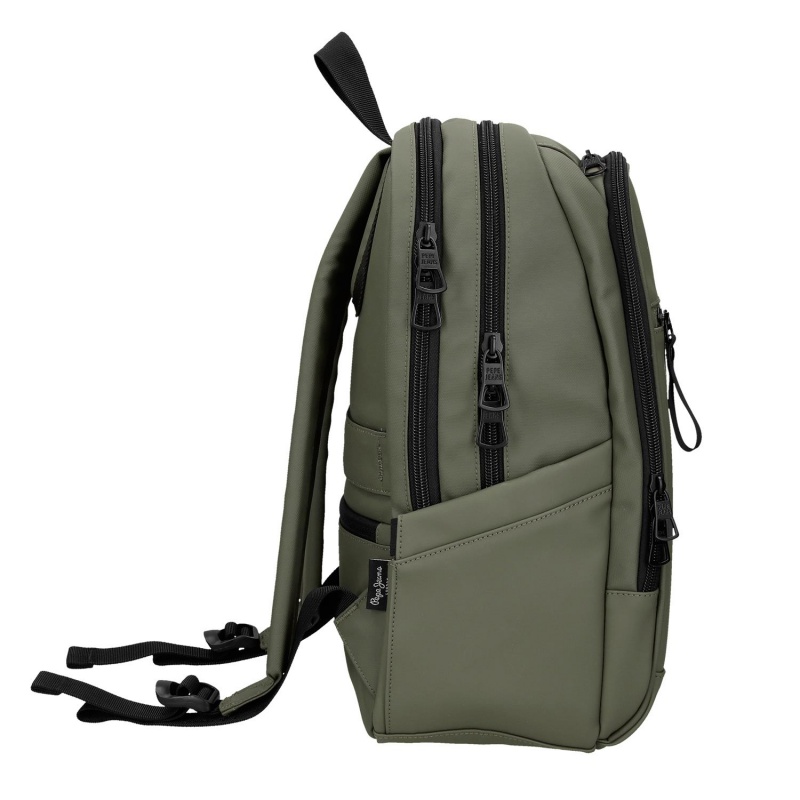 Batoh na notebook 13,3" Pepe Jeans Dudley zelený 37 cm do práce