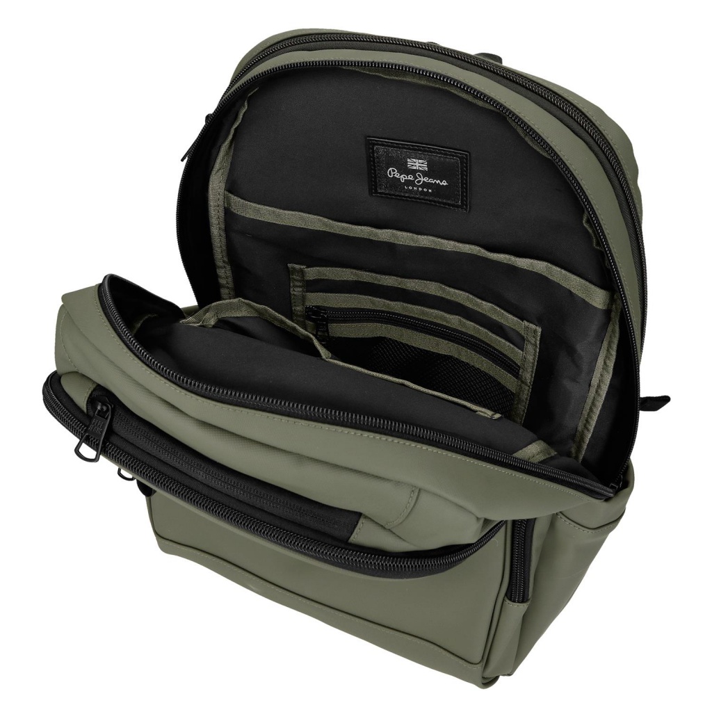 Batoh na notebook 13,3" Pepe Jeans Dudley zelený 37 cm do práce
