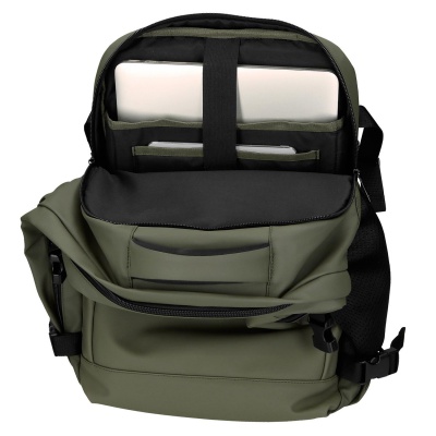 Cestovný batoh do lietadla Pepe Jeans Dudley zelený 24 l notebook 15,6"