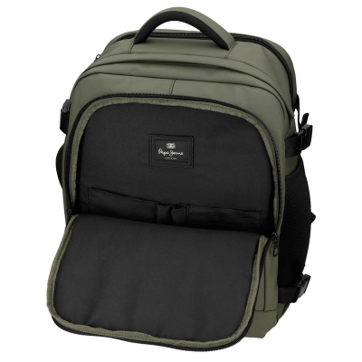 Cestovní batoh do letadla Pepe Jeans Dudley zelený 24 l notebook 15,6"