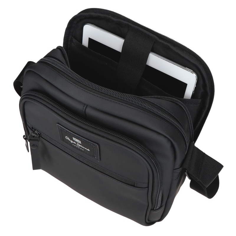 Pánska crossbody taška na tablet 12" Pepe Jeans Dudley čierna
