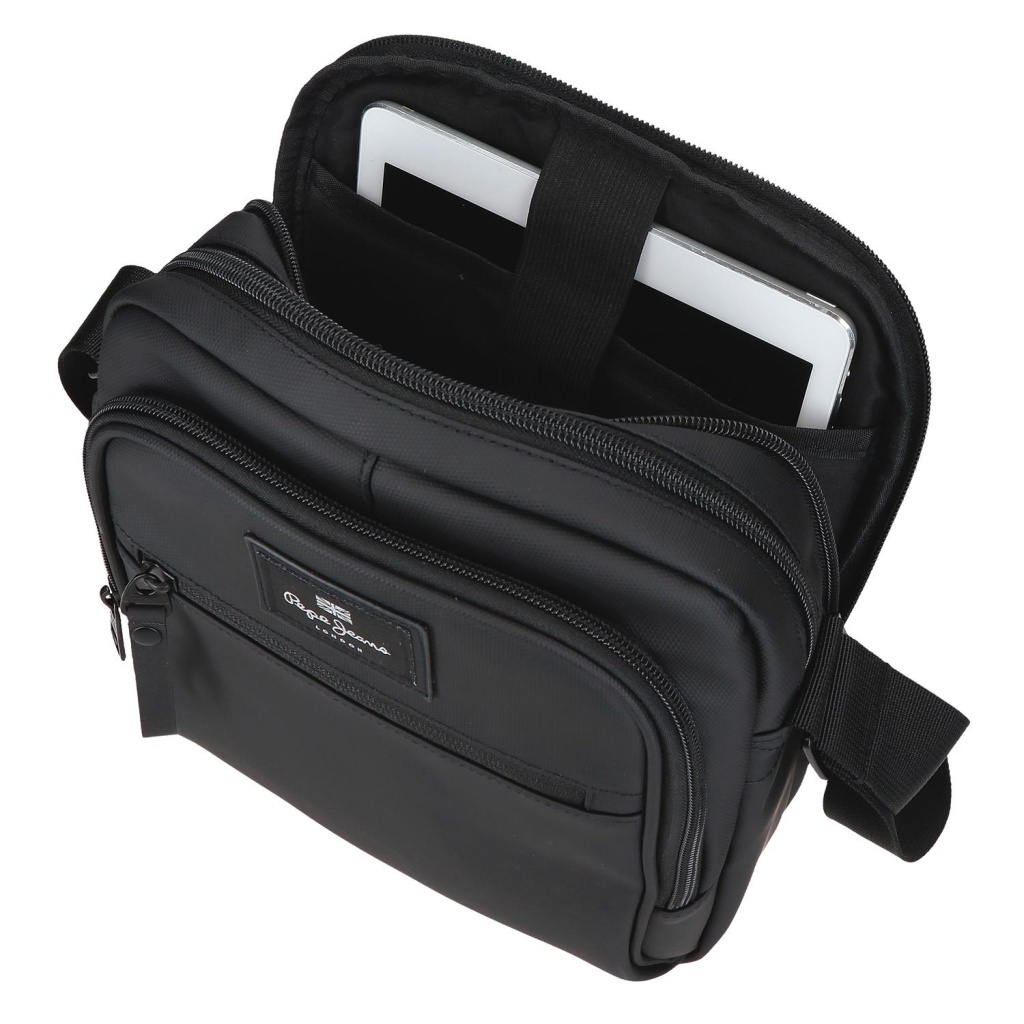 Pánska crossbody taška na tablet 12" Pepe Jeans Dudley čierna