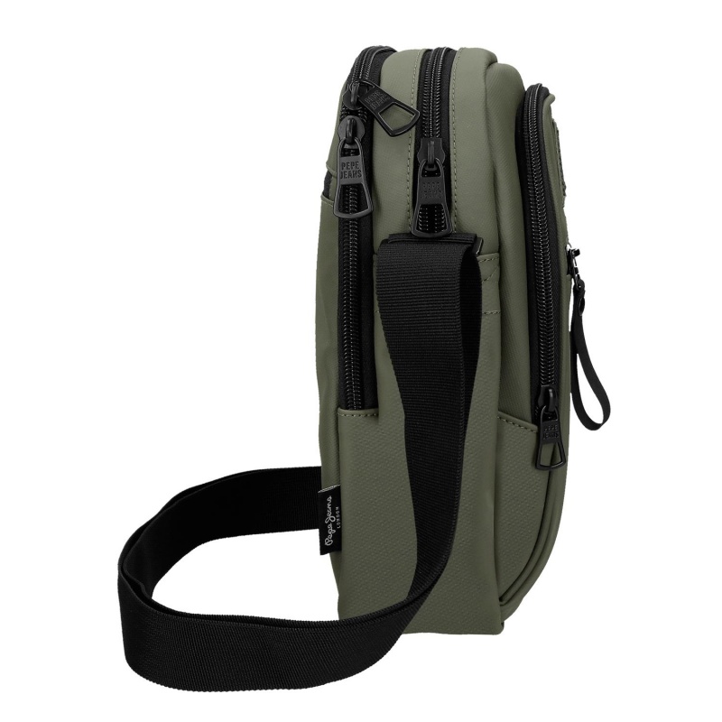 Pánska crossbody taška na tablet 12" Pepe Jeans Dudley zelená