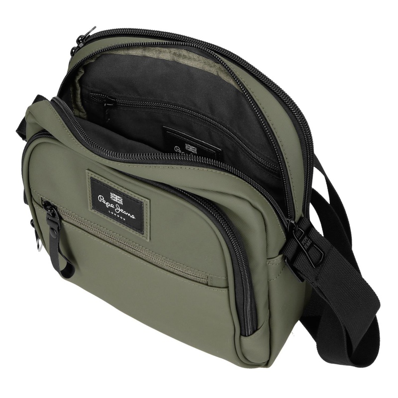 Pánska crossbody taška na tablet 12" Pepe Jeans Dudley zelená