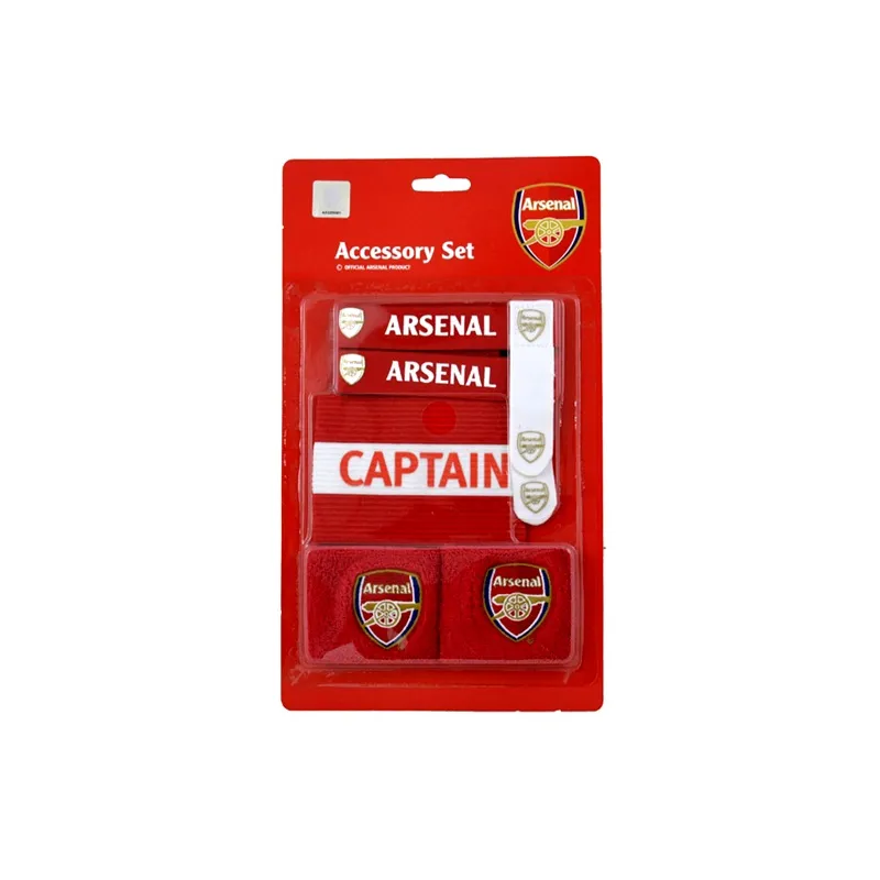 Accessorries set ARSENAL FC ( 2x potítko, kapitánská páska, 2x držák chráničů) Accessorries set ARSENAL FC ( 2x potítko, kapitánská páska, 2x držák chráničů)