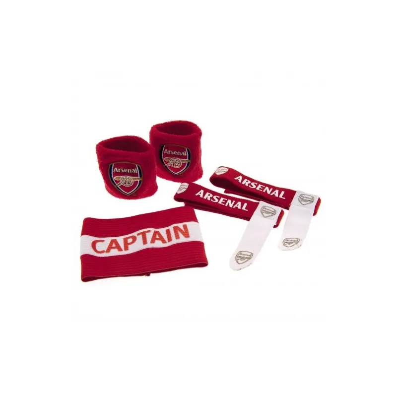 Accessorries set ARSENAL FC ( 2x potítko, kapitánská páska, 2x držák chráničů) Accessorries set ARSENAL FC ( 2x potítko, kapitánská páska, 2x držák chráničů)