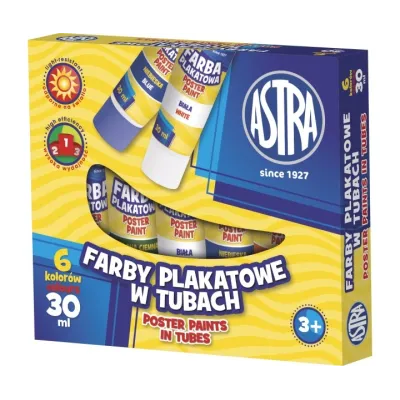 Temperové farby v tube Astra 6x30ml – základné odtiene