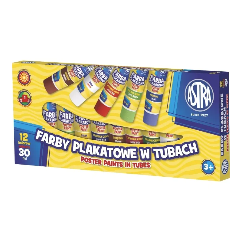 ASTRA Temperové farby v tube 12x30ml, 83110901