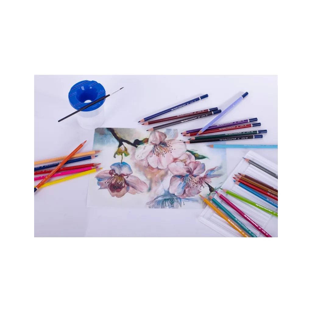 Akvarelové farbičky Astra – 12 farieb + štetec, FSC drevo