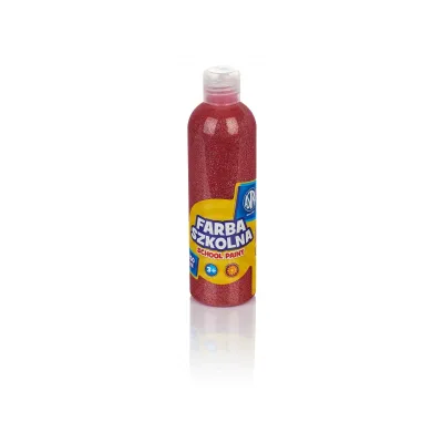Temperová farba s trblietkami Astra 250ml – Červená
